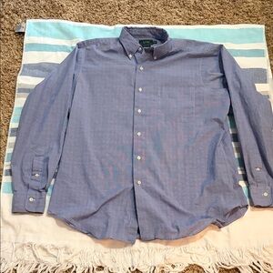 Men’s Lauren Ralph Lauren Blue Button-Down Dress Shirt READ DESCRIPTION